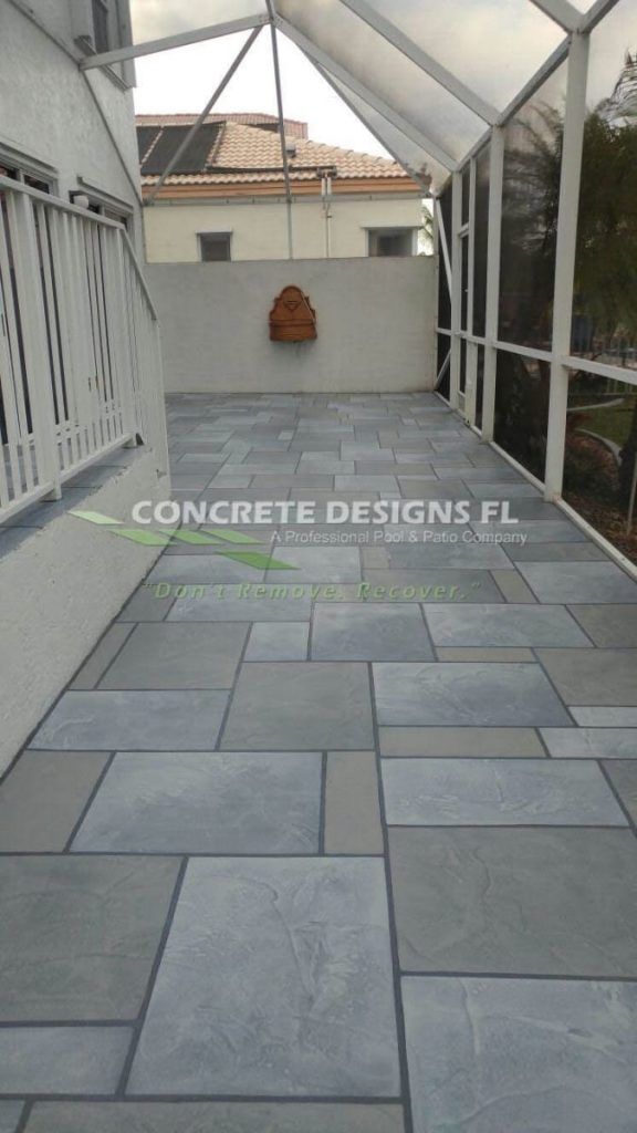 Concrete Stamped Patio resurfacing